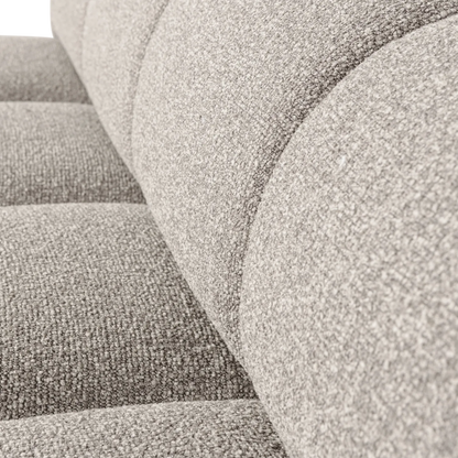 Woood Mojo Eetbank 164 Cm Met Rugleuning Boucle Beige Melange - KwaliteitWonen.nl