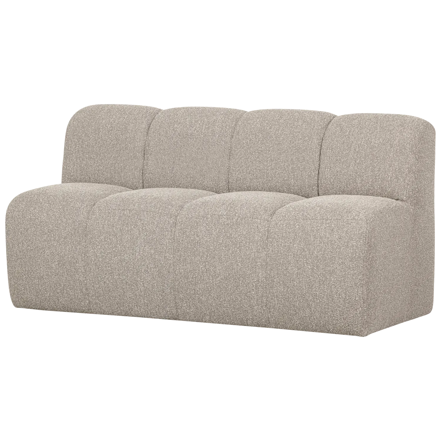Woood Mojo Eetbank 164 Cm Met Rugleuning Boucle Beige Melange - KwaliteitWonen.nl