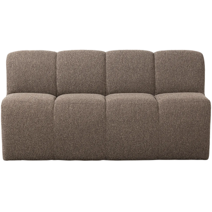 Woood Mojo Eetbank 164 Cm Met Rugleuning Boucle Bruin Melange - KwaliteitWonen.nl