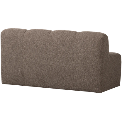 Woood Mojo Eetbank 164 Cm Met Rugleuning Boucle Bruin Melange - KwaliteitWonen.nl