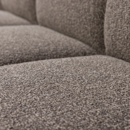 Woood Mojo Eetbank 164 Cm Met Rugleuning Boucle Bruin Melange - KwaliteitWonen.nl