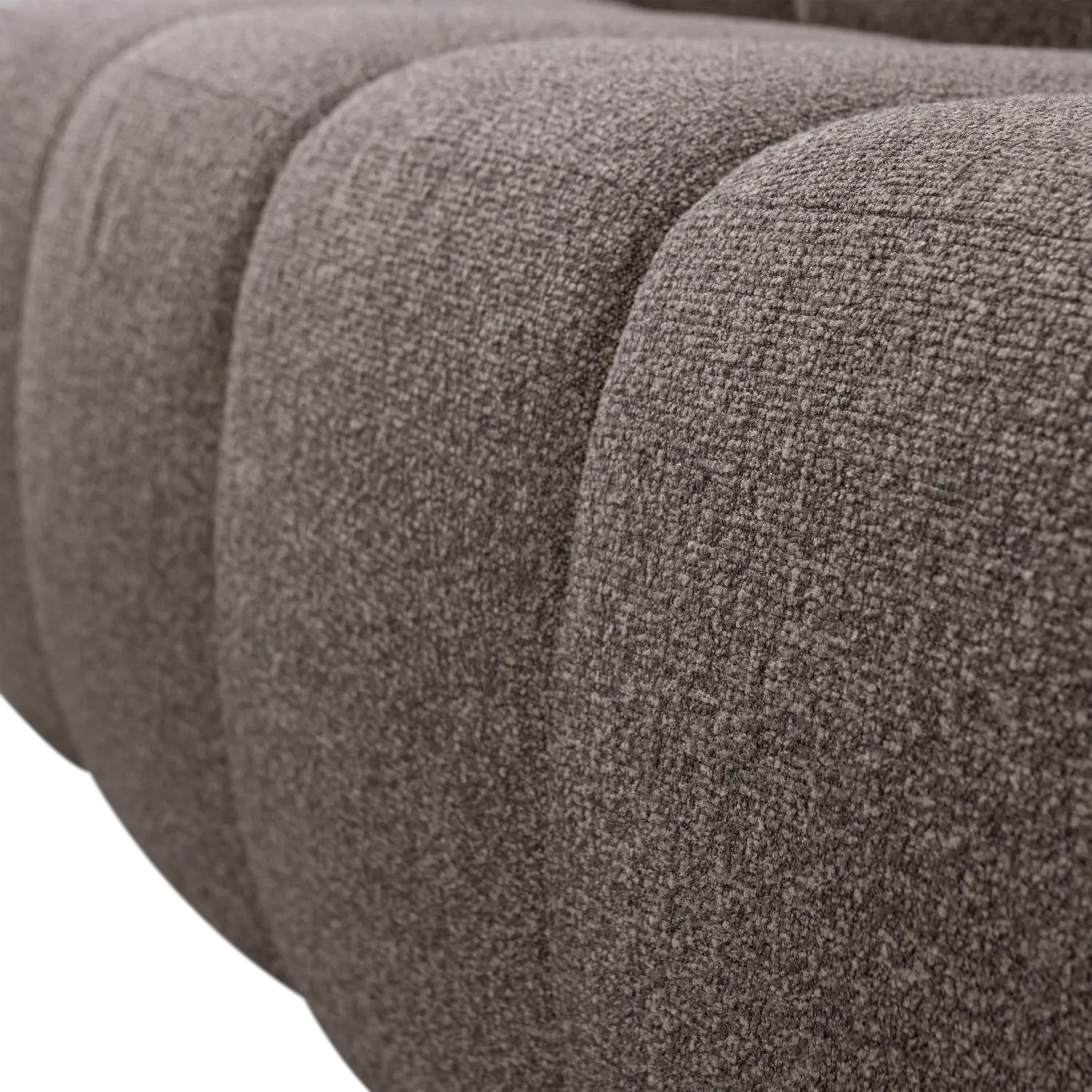Woood Mojo Eetbank 164 Cm Met Rugleuning Boucle Bruin Melange - KwaliteitWonen.nl