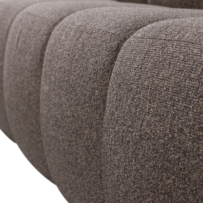 Woood Mojo Eetbank 164 Cm Met Rugleuning Boucle Bruin Melange - KwaliteitWonen.nl