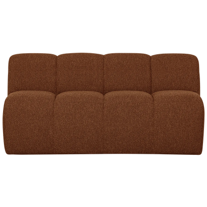 Woood Mojo Eetbank 164 Cm Met Rugleuning Boucle Roestbruin Mel - KwaliteitWonen.nl