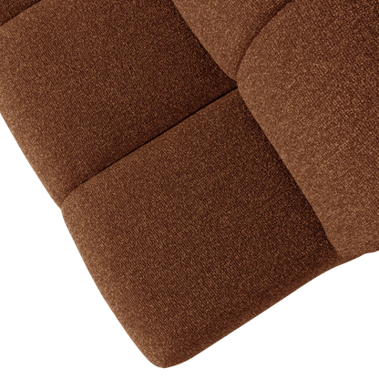 Woood Mojo Eetbank 164 Cm Met Rugleuning Boucle Roestbruin Mel - KwaliteitWonen.nl
