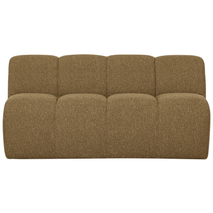 Woood Mojo Eetbank 164 Cm Rugleuning Boucle Geel/Bruin Melange - KwaliteitWonen.nl