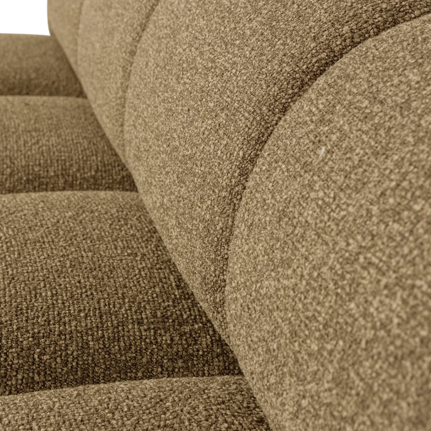 Woood Mojo Eetbank 164 Cm Rugleuning Boucle Geel/Bruin Melange - KwaliteitWonen.nl