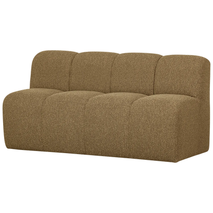 Woood Mojo Eetbank 164 Cm Rugleuning Boucle Geel/Bruin Melange - KwaliteitWonen.nl