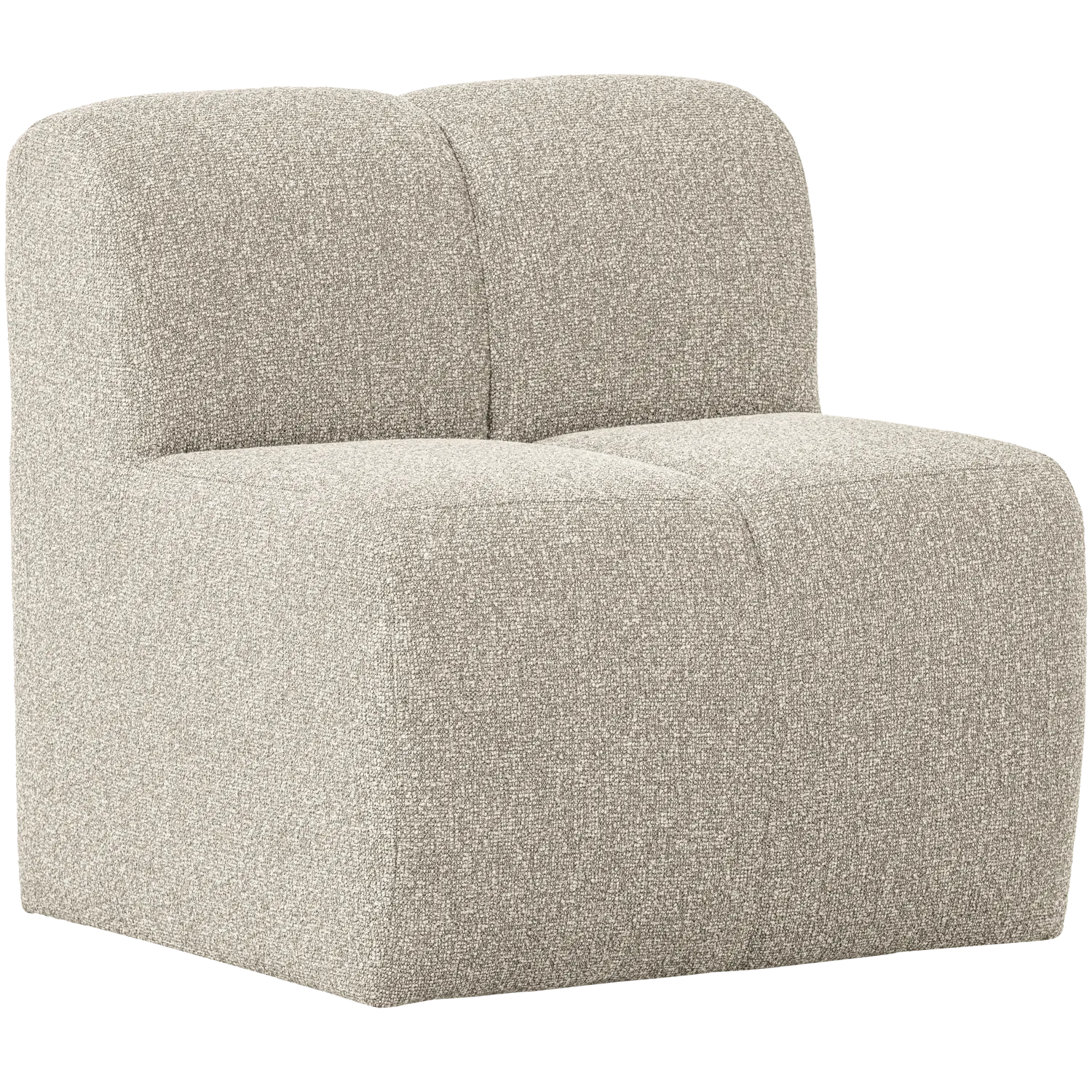 Woood Mojo Eetbank 84 Cm Met Rugleuning Boucle Beige Melange - KwaliteitWonen.nl