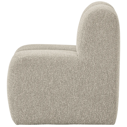Woood Mojo Eetbank 84 Cm Met Rugleuning Boucle Beige Melange - KwaliteitWonen.nl