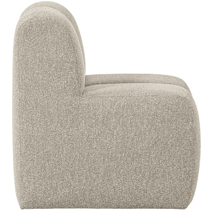 Woood Mojo Eetbank 84 Cm Met Rugleuning Boucle Beige Melange - KwaliteitWonen.nl