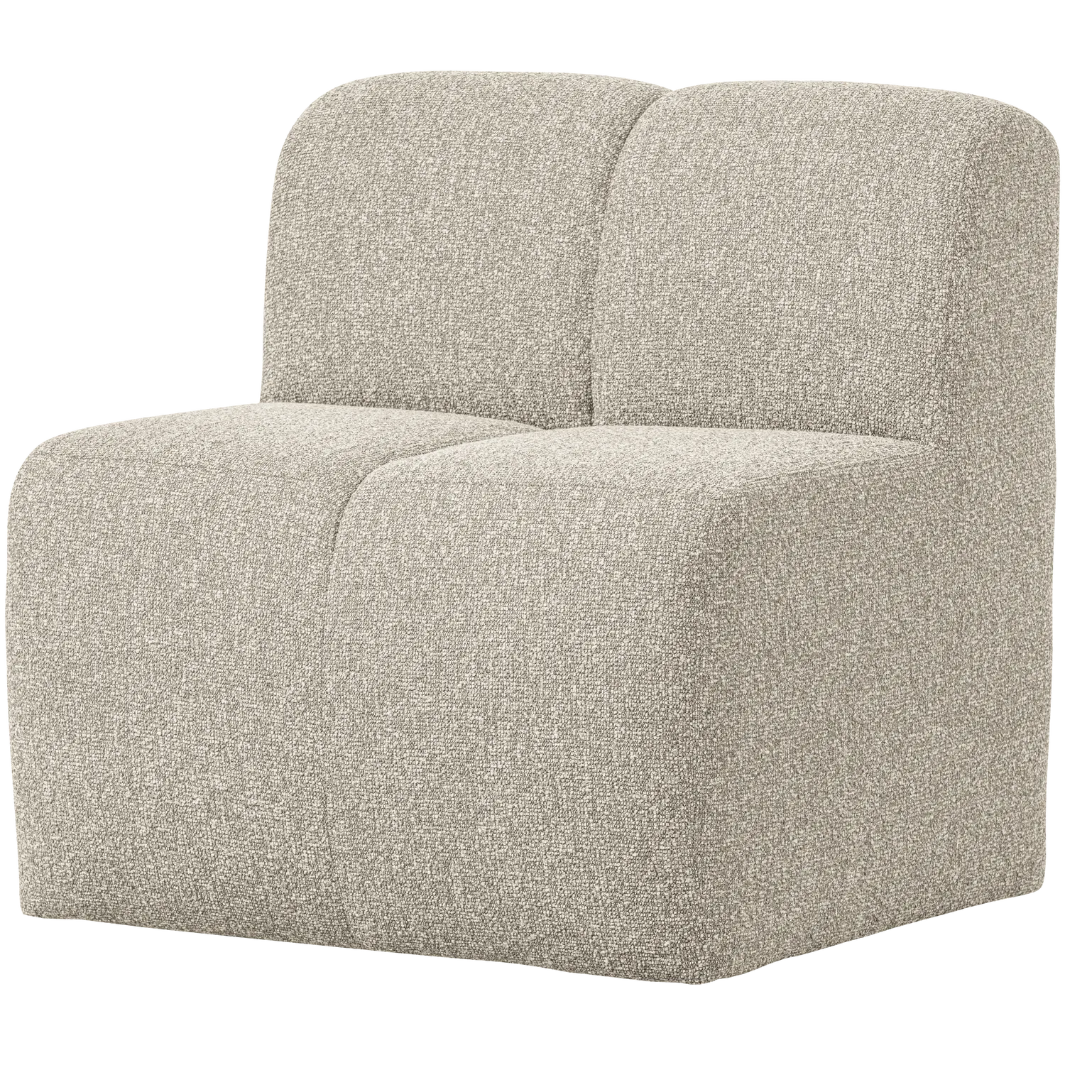 Woood Mojo Eetbank 84 Cm Met Rugleuning Boucle Beige Melange - KwaliteitWonen.nl