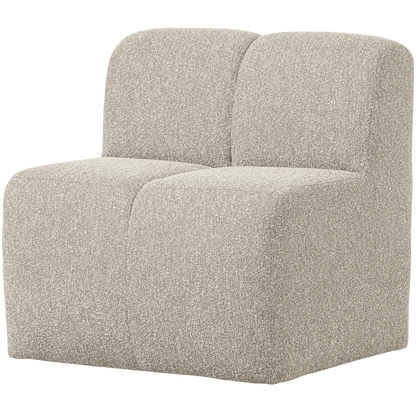 Woood Mojo Eetbank 84 Cm Met Rugleuning Boucle Beige Melange - KwaliteitWonen.nl
