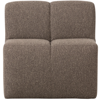 Woood Mojo Eetbank 84 Cm Met Rugleuning Boucle Bruin Melange - KwaliteitWonen.nl
