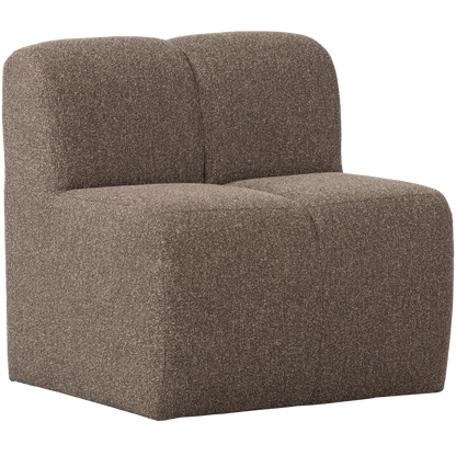Woood Mojo Eetbank 84 Cm Met Rugleuning Boucle Bruin Melange - KwaliteitWonen.nl