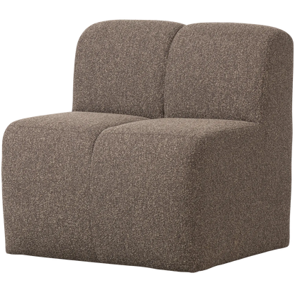 Woood Mojo Eetbank 84 Cm Met Rugleuning Boucle Bruin Melange - KwaliteitWonen.nl