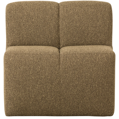 Woood Mojo Eetbank 84 Cm Met Rugleuning Boucle Geel/Bruin Melange - KwaliteitWonen.nl