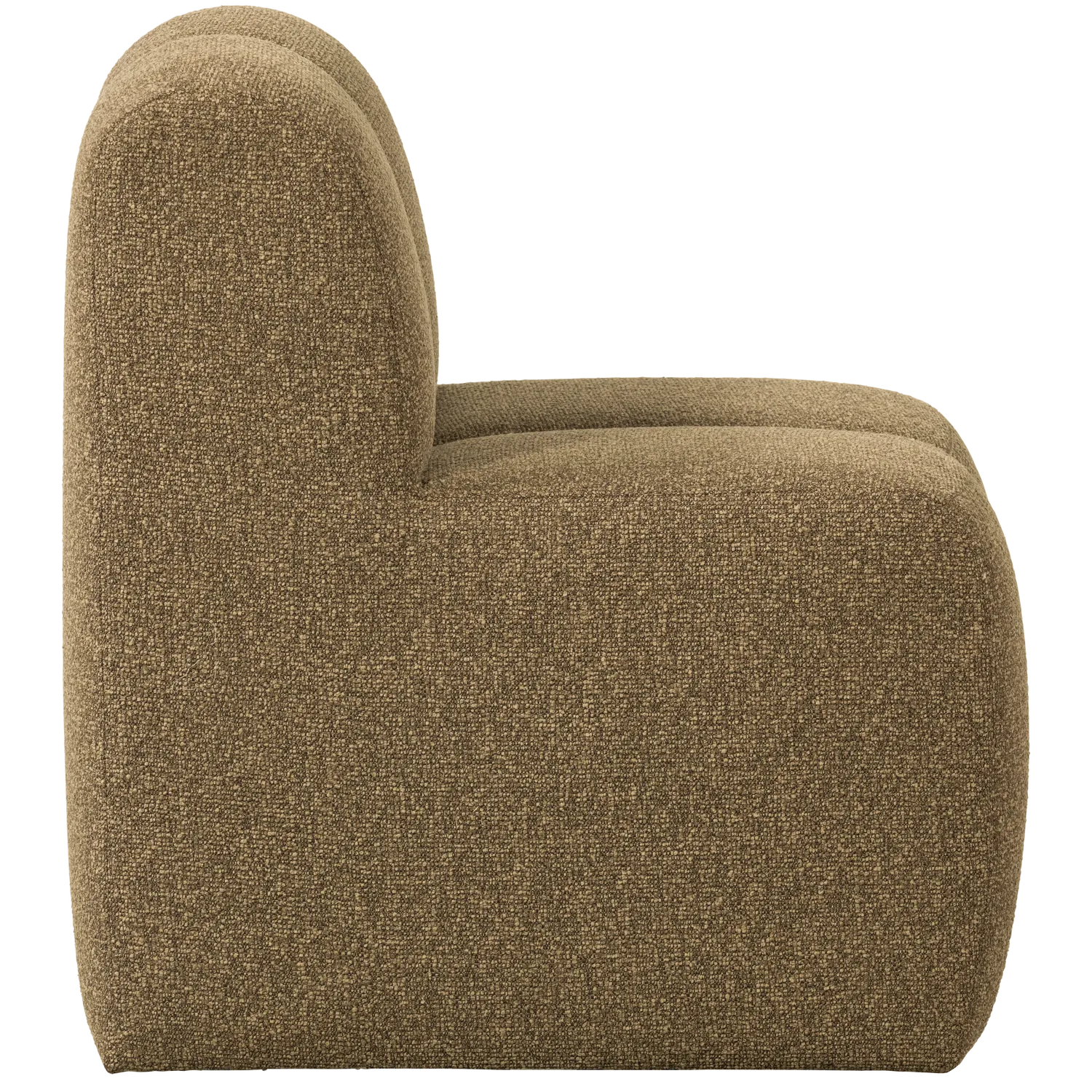 Woood Mojo Eetbank 84 Cm Met Rugleuning Boucle Geel/Bruin Melange - KwaliteitWonen.nl