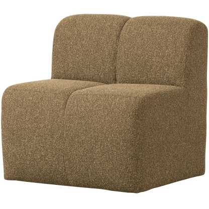 Woood Mojo Eetbank 84 Cm Met Rugleuning Boucle Geel/Bruin Melange - KwaliteitWonen.nl