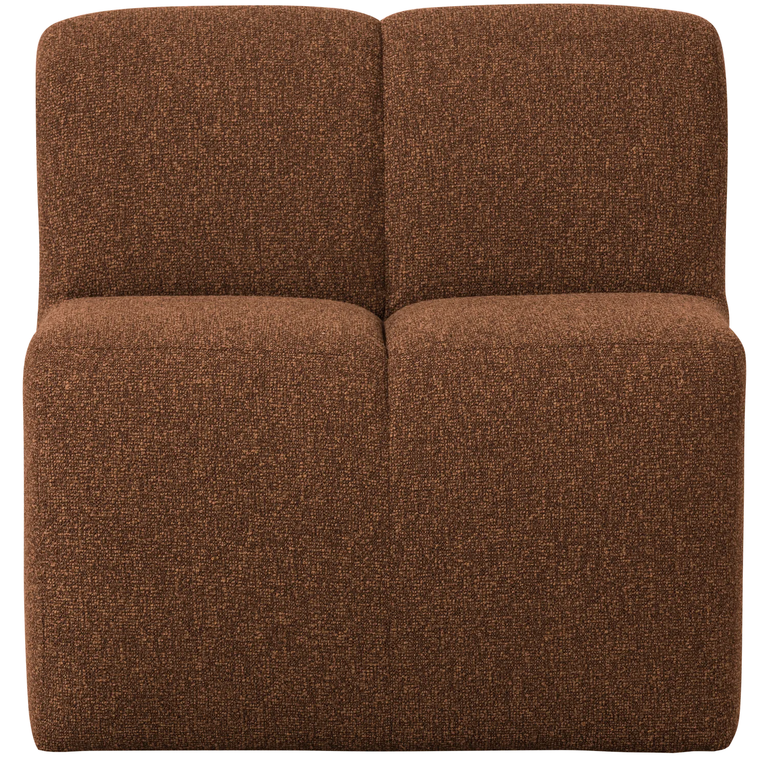 Woood Mojo Eetbank 84 Cm Met Rugleuning Boucle Roestbruin Melange - KwaliteitWonen.nl