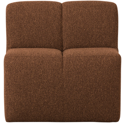Woood Mojo Eetbank 84 Cm Met Rugleuning Boucle Roestbruin Melange - KwaliteitWonen.nl
