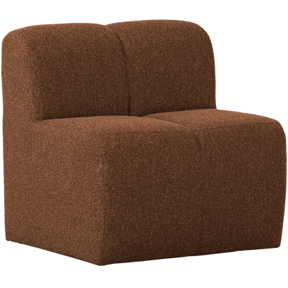 Woood Mojo Eetbank 84 Cm Met Rugleuning Boucle Roestbruin Melange - KwaliteitWonen.nl