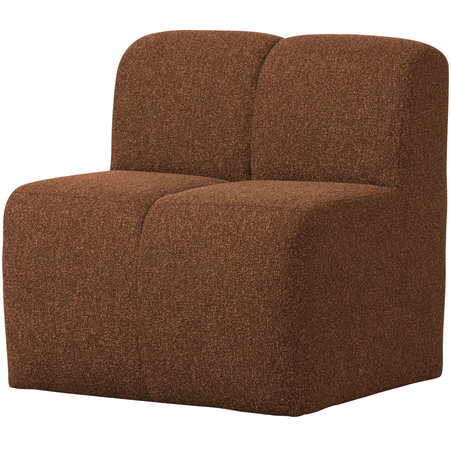 Woood Mojo Eetbank 84 Cm Met Rugleuning Boucle Roestbruin Melange - KwaliteitWonen.nl