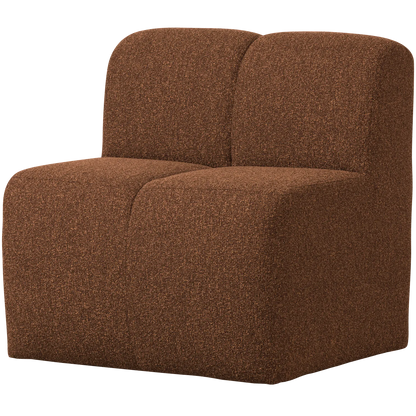 Woood Mojo Eetbank 84 Cm Met Rugleuning Boucle Roestbruin Melange - KwaliteitWonen.nl