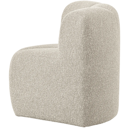 Woood Mojo Eetbank Hoek Met Rugleuning Boucle Beige Melange - KwaliteitWonen.nl