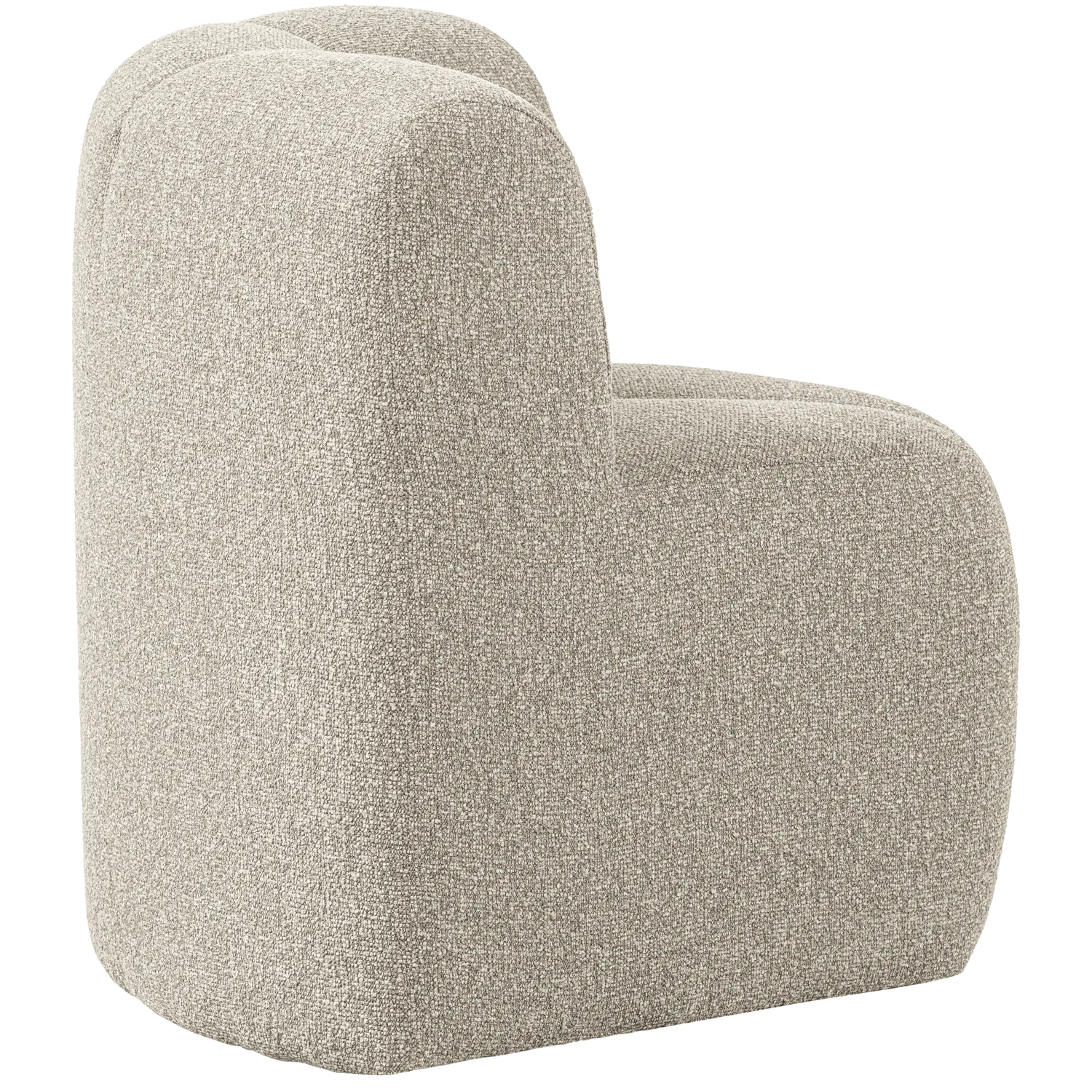 Woood Mojo Eetbank Hoek Met Rugleuning Boucle Beige Melange - KwaliteitWonen.nl