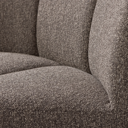 Woood Mojo Eetbank Hoek Met Rugleuning Boucle Bruin Melange - KwaliteitWonen.nl