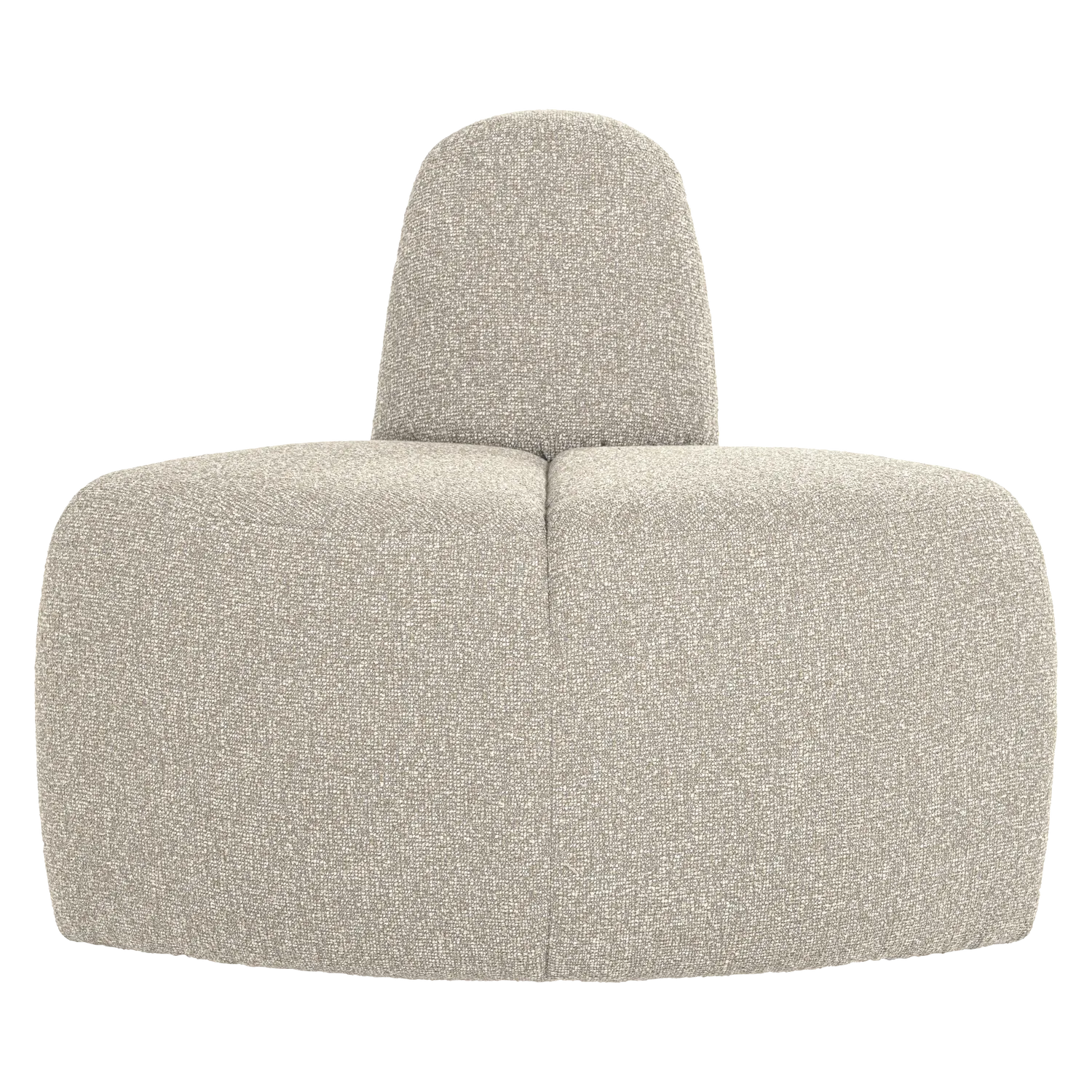 Woood Mojo Eetbank Hoek Rond Rugleuning Boucle Beige Melange [Fsc] - KwaliteitWonen.nl