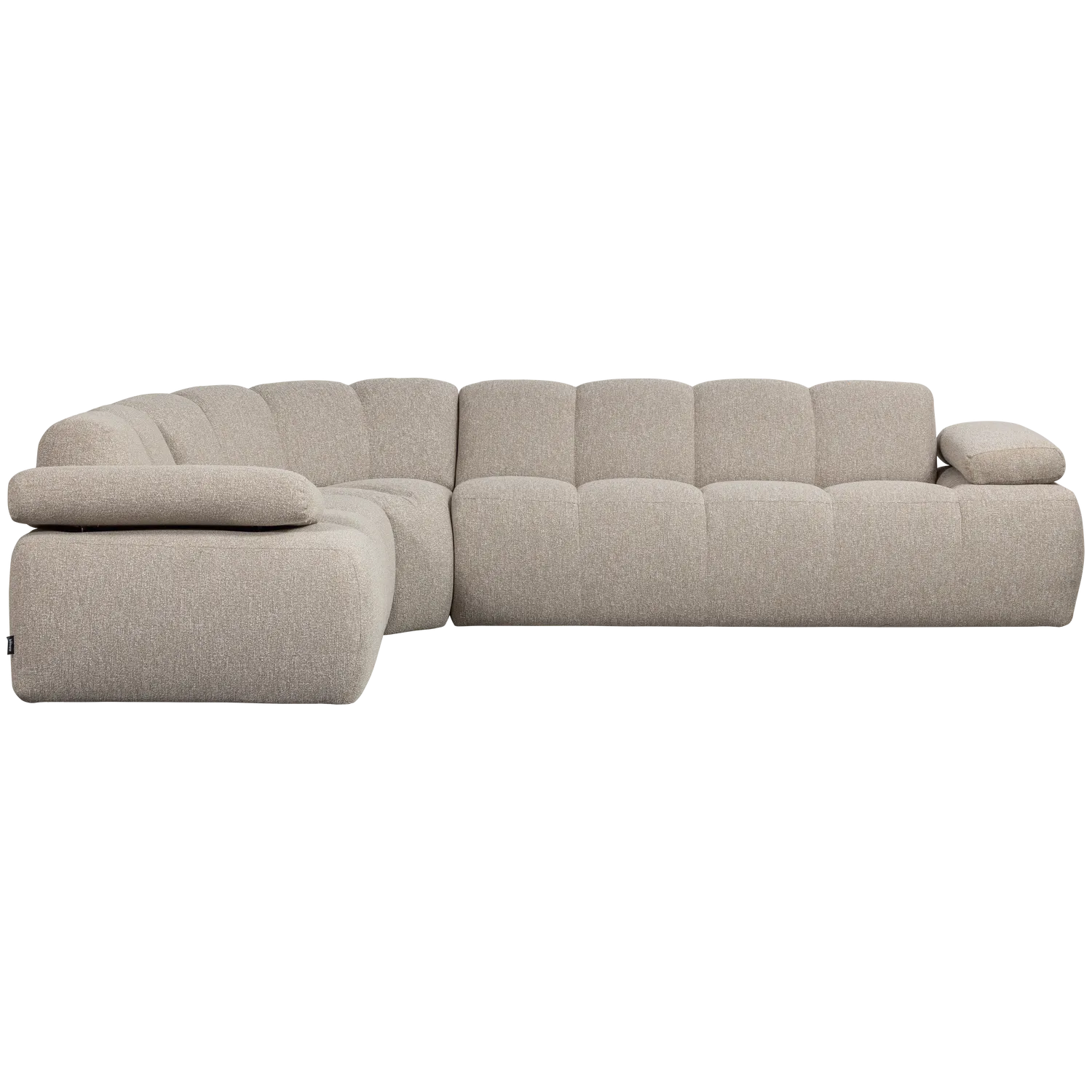 Woood Mojo Hoekbank Links Boucle Beige Melange - KwaliteitWonen.nl