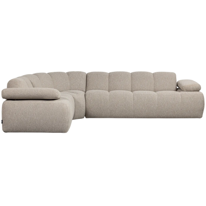 Woood Mojo Hoekbank Links Boucle Beige Melange - KwaliteitWonen.nl