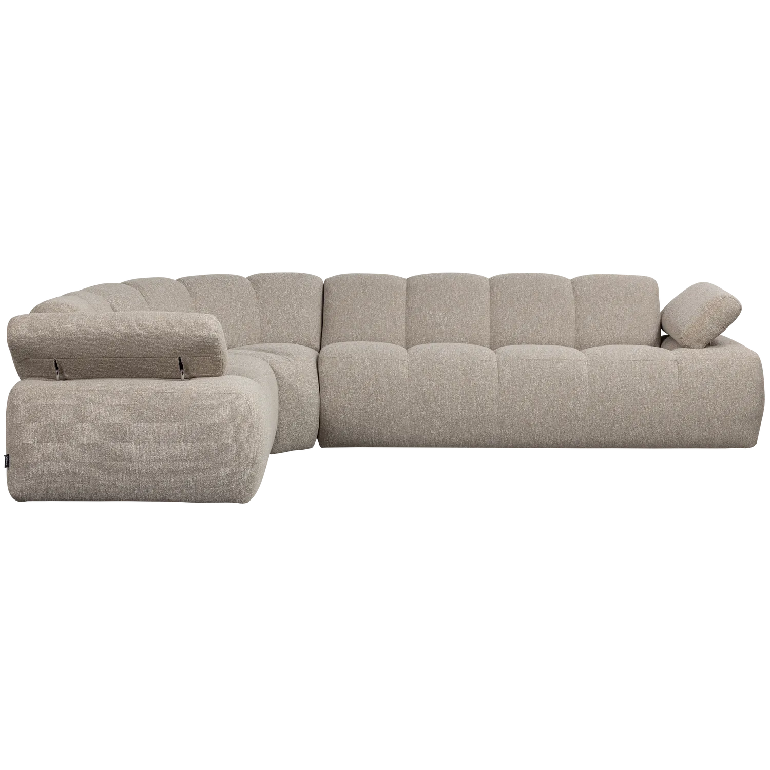 Woood Mojo Hoekbank Links Boucle Beige Melange - KwaliteitWonen.nl