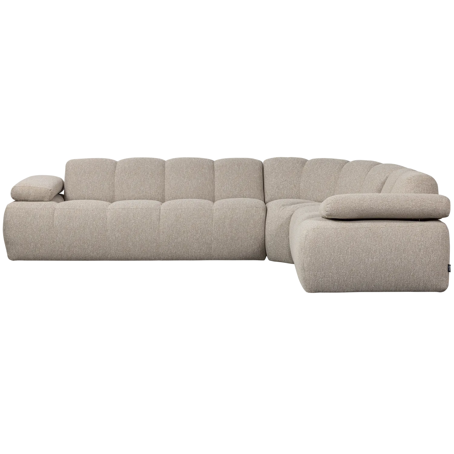 Woood Mojo Hoekbank Rechts Boucle Beige Melange - KwaliteitWonen.nl