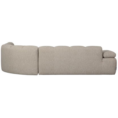 Woood Mojo Hoekbank Rechts Boucle Beige Melange - KwaliteitWonen.nl