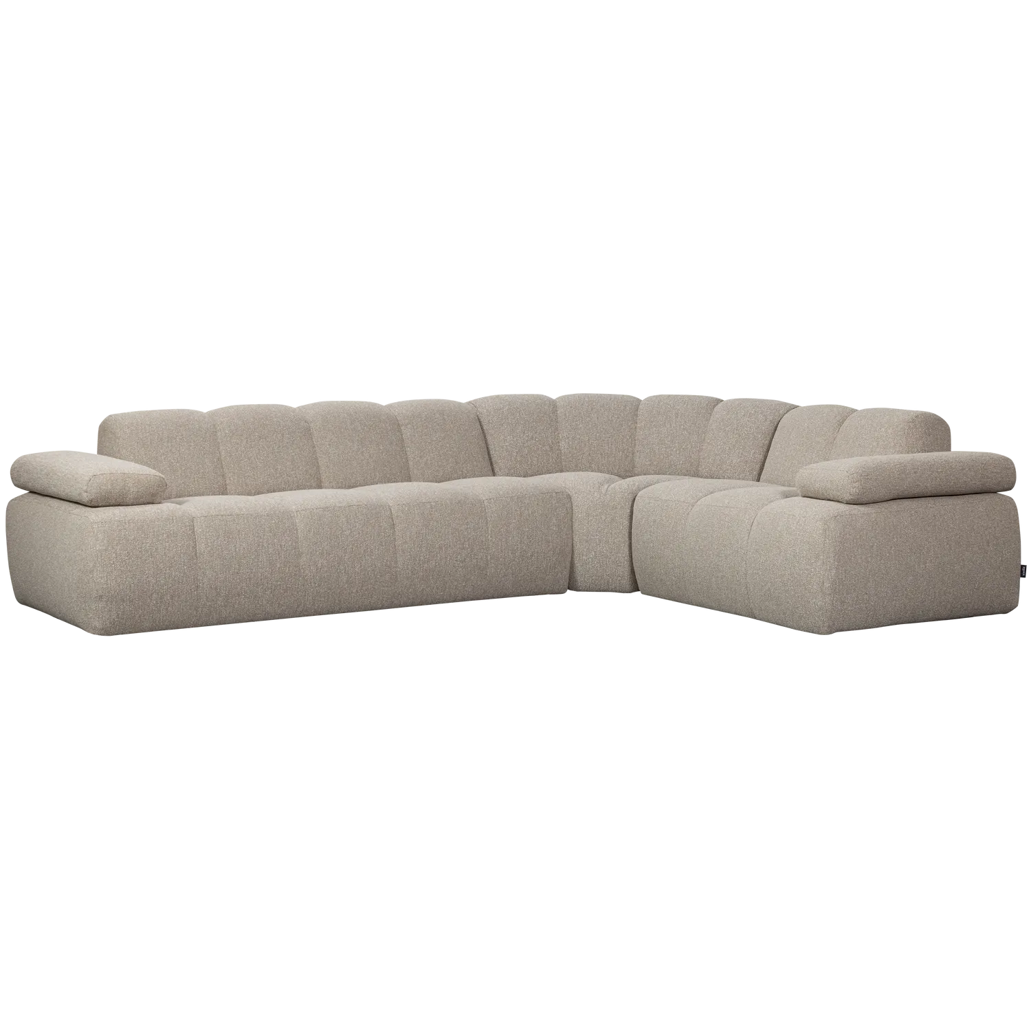 Woood Mojo Hoekbank Rechts Boucle Beige Melange - KwaliteitWonen.nl