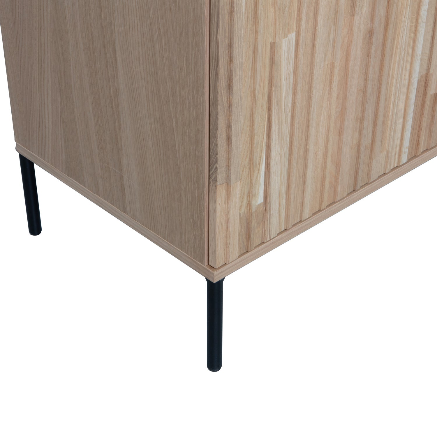 Woood New Gravure Dressoir 200cm Eiken Blanke Lak [Fsc] - KwaliteitWonen.nl