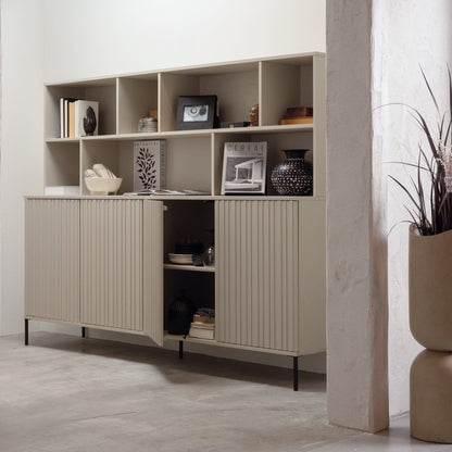 Woood New Gravure Dressoir 200cm Grenen Dust [Fsc] - KwaliteitWonen.nl
