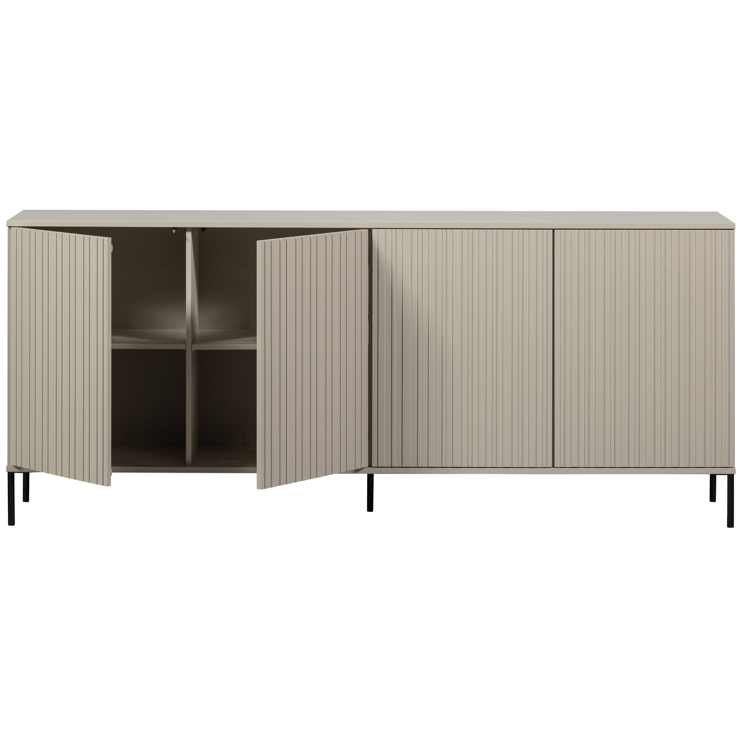 Woood New Gravure Dressoir 200cm Grenen Dust [Fsc] - KwaliteitWonen.nl