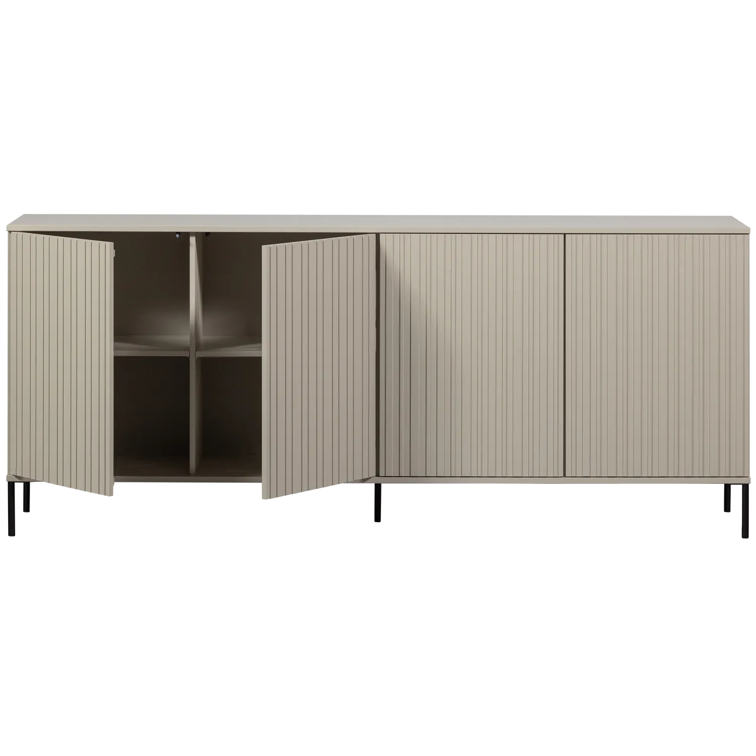 Woood New Gravure Dressoir 200cm Grenen Dust [Fsc] - KwaliteitWonen.nl