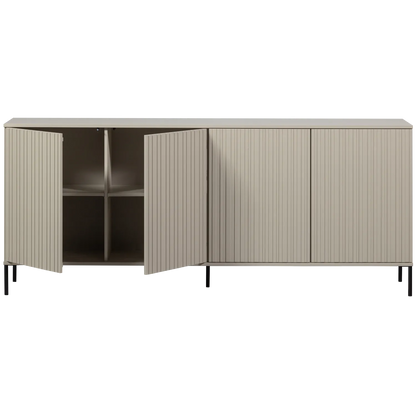 Woood New Gravure Dressoir 200cm Grenen Dust [Fsc] - KwaliteitWonen.nl