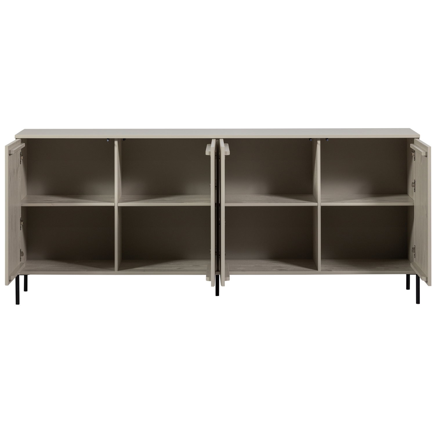 Woood New Gravure Dressoir 200cm Grenen Dust [Fsc] - KwaliteitWonen.nl
