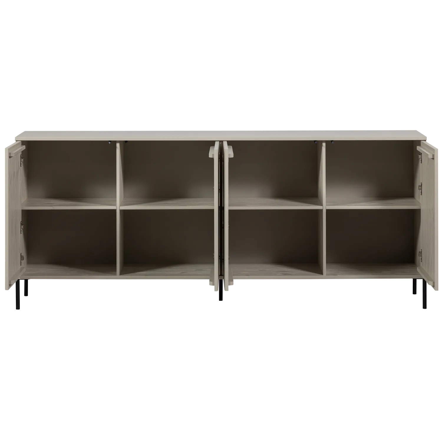 Woood New Gravure Dressoir 200cm Grenen Dust [Fsc] - KwaliteitWonen.nl