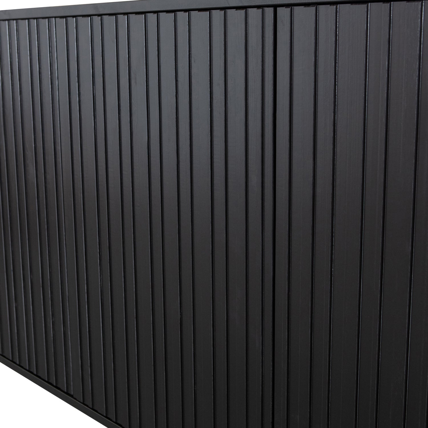 Woood New Gravure Dressoir 200cm Grenen Zwart [Fsc] - KwaliteitWonen.nl