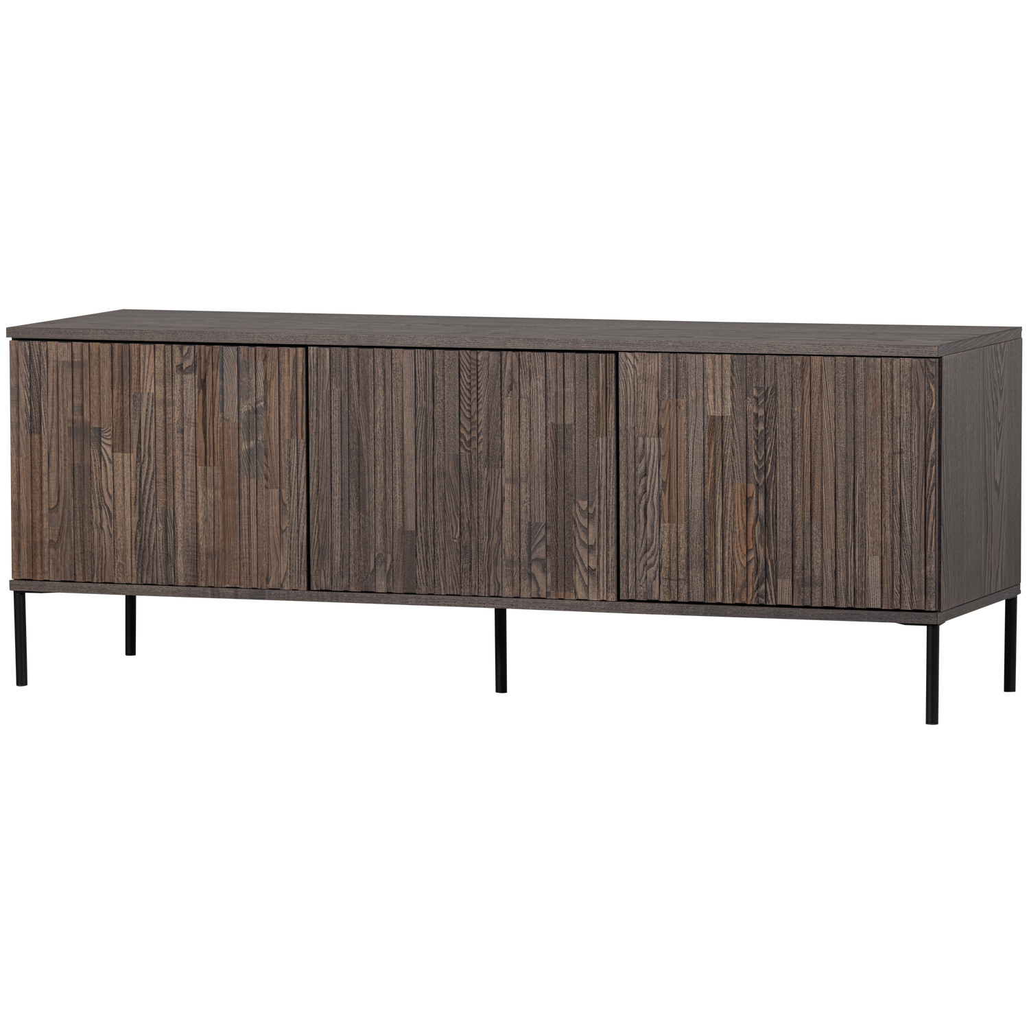 Woood New Gravure Dressoir Tv Meubel 150cm Essen Fineer Espresso [Fsc] - KwaliteitWonen.nl