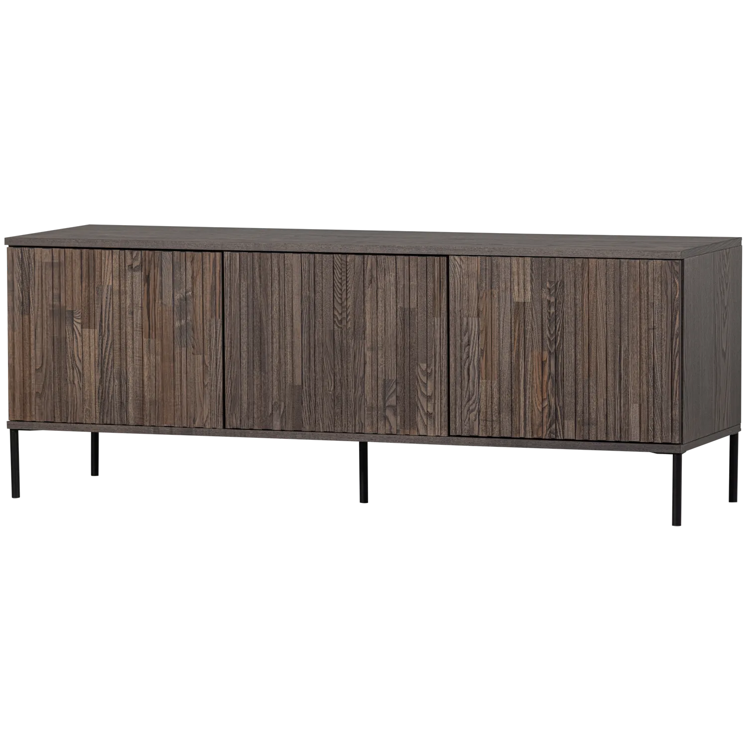 Woood New Gravure Dressoir Tv Meubel 150cm Essen Fineer Espresso [Fsc] - KwaliteitWonen.nl