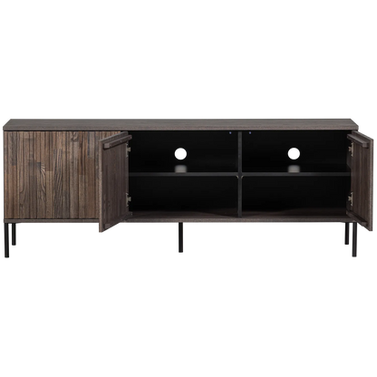 Woood New Gravure Dressoir Tv Meubel 150cm Essen Fineer Espresso [Fsc] - KwaliteitWonen.nl