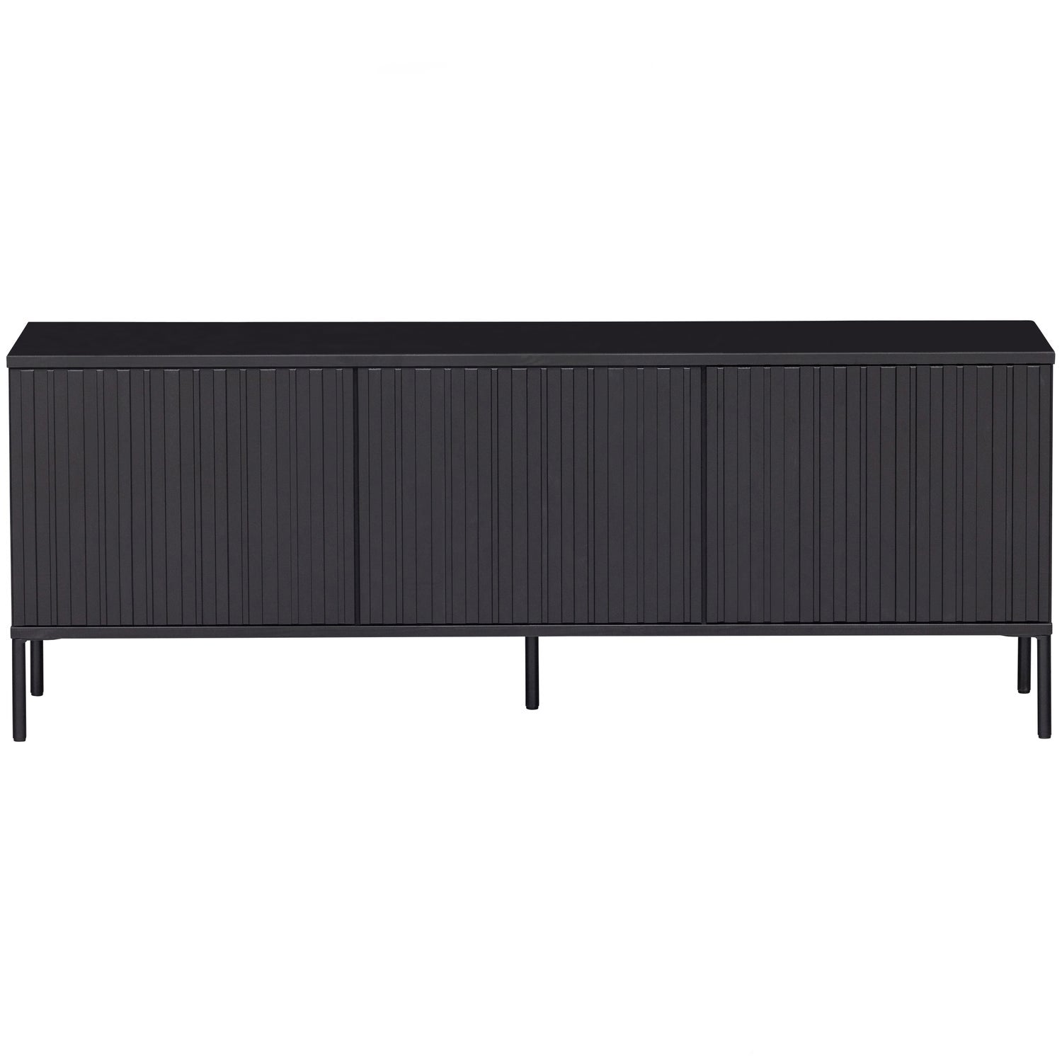 Woood New Gravure Dressoir Tv Meubel 150cm Grenen Zwart [Fsc] - KwaliteitWonen.nl